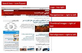 BBC Arabic - common elements of Arabic website design